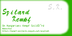 szilard kempf business card
